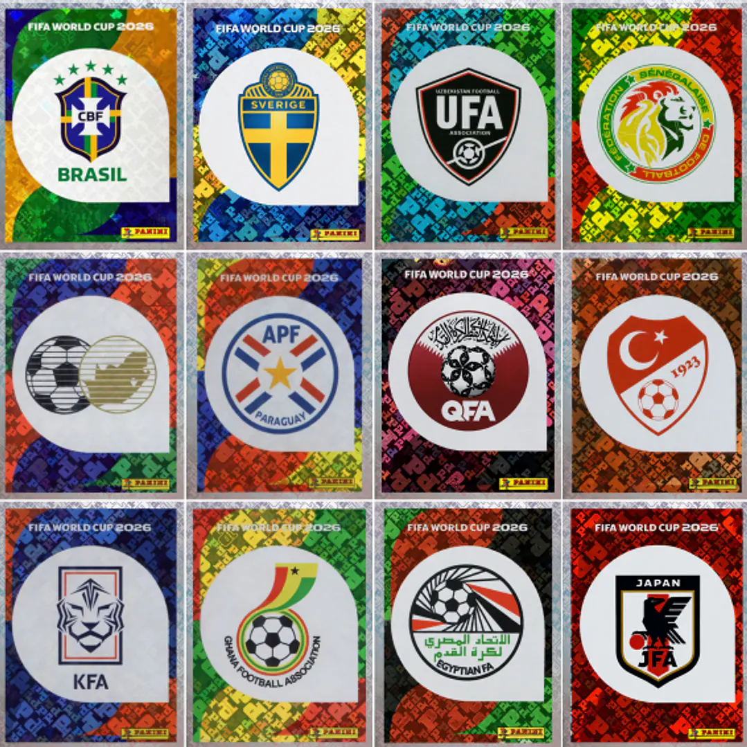 Figurinhas Holográficas FWC e Escudos das Seleções Copa 2026 para Imprimir (PDF) - Imagem 4