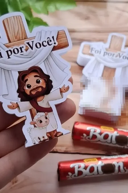 Cartão Cruz Jesus Páscoa Arquivo de Corte em PDF para Baixar