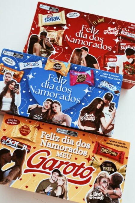 Molde Caixa de Bombom - Dia dos Namorados Editavel no Canva