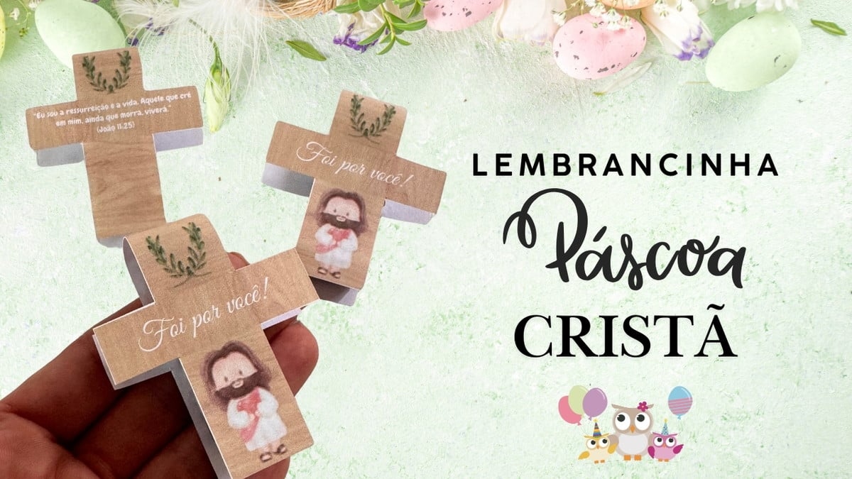 Lembrancinha de Páscoa Cristã: Cruz Porta-bis - pdf