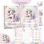 Arquivo Digital Agenda Escolar Unicórnio 3D – Kit Premium Pronto para Imprimir