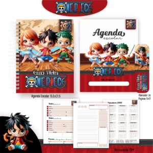 Arquivo Digital Agenda Escolar One Piece – Kit Completo Permanente (Uso Vitalício)