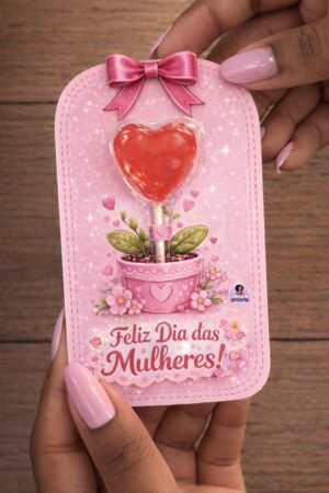 Feliz dia das Mulheres - Arte para Porta Pirulito