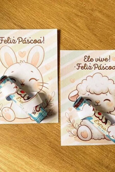 Card de Páscoa para Chocolate Batom