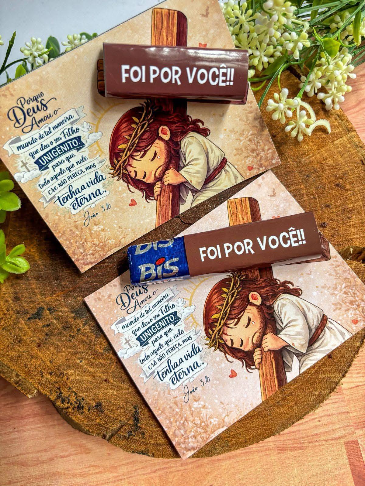Arquivo Digital Páscoa Cristã - Cartão para Bis João 3:16 (Pronto para Imprimir)