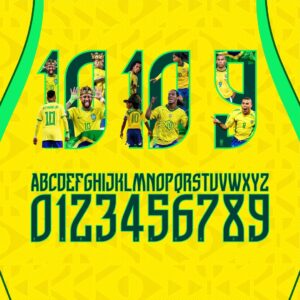 Letras e números da seleção brasileira copa do mundo 2026