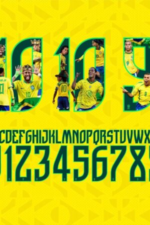 Letras e números da seleção brasileira copa do mundo 2026