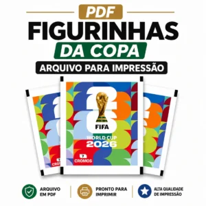 Kit Digital Figurinhas da Copa do Mundo 2026 em PDF