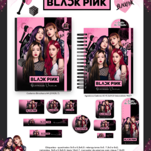 Arquivo Encadernação Escolar 2026 Black Pink
