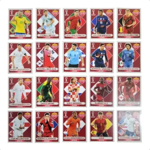 Kit Digital Figurinhas Panini Copa do Mundo 2022 Extra Legends Rookie Bordô