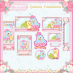 Arquivo Digital Etiquetas Escolares Galinha Pintadinha Candy - PDF e Studio