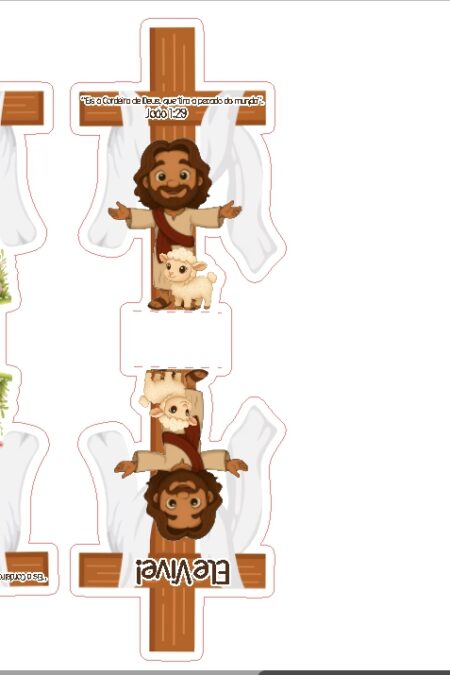 Cartão Cruz Jesus Editavel Studio - Arquivo Digital