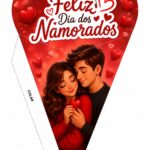 Buquê cone Feliz dia dos Namorados