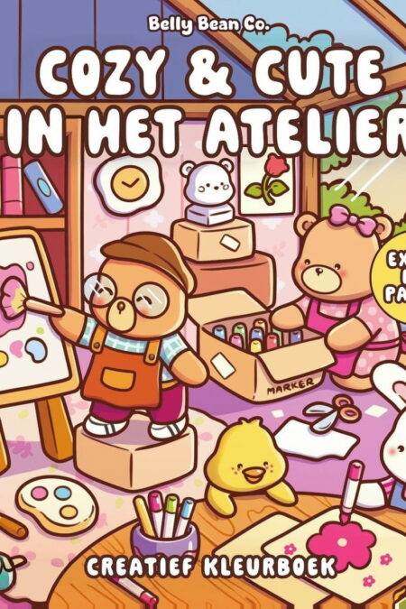 Arquivo Digital 40 Desenhos para Colorir Cozy Cute Atelier