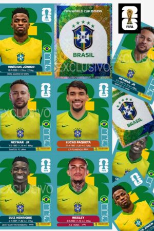 Figurinhas Brasil (ATUALIZADA) Copa 2026 para Imprimir (PDF) | Seleção Completa