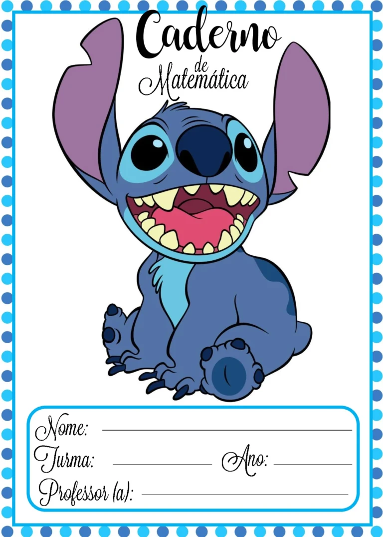 Capas de caderno Lilo e Stitch para imprimir – PDF