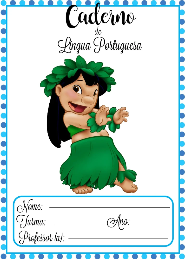 Capas de caderno Lilo e Stitch para imprimir – PDF - Imagem 4