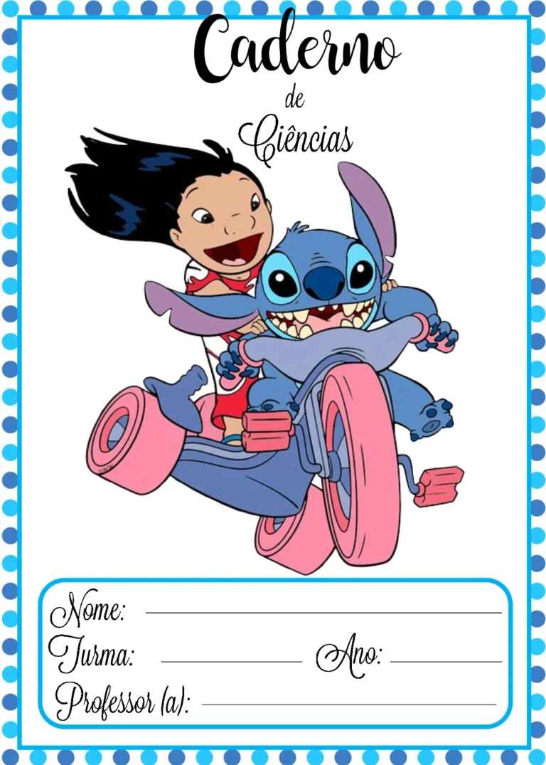 Capas de caderno Lilo e Stitch para imprimir – PDF - Imagem 3