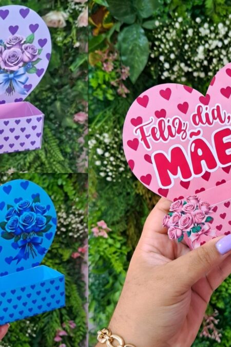 Molde de Caixinha Porta Objeto ou Chocolate Dia das Mães