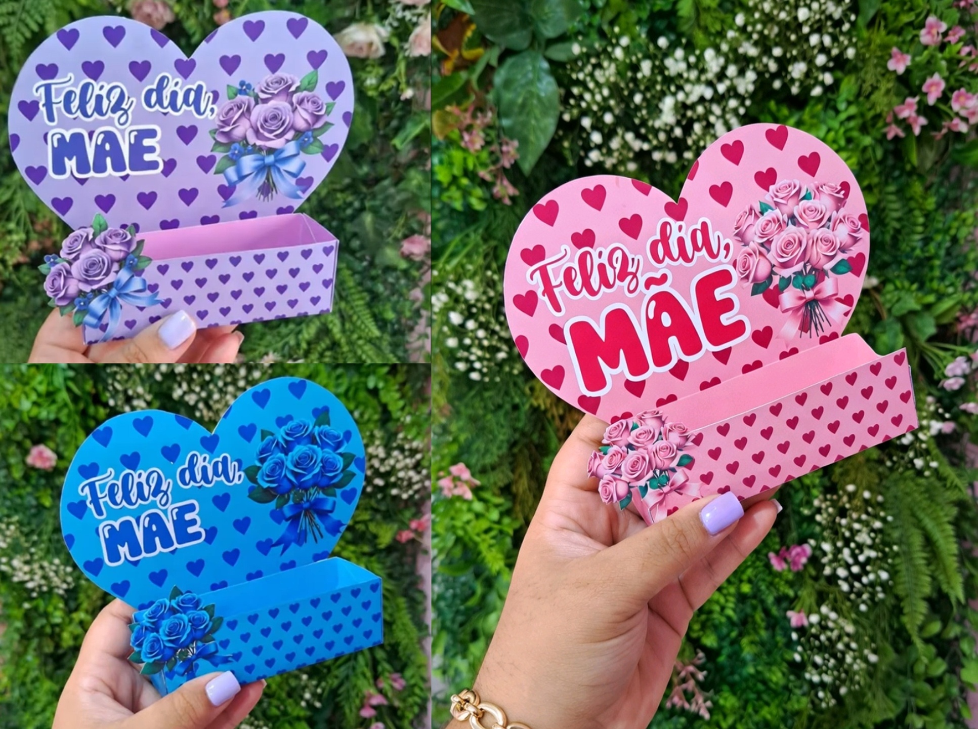 Molde de Caixinha Porta Objeto ou Chocolate Dia das Mães