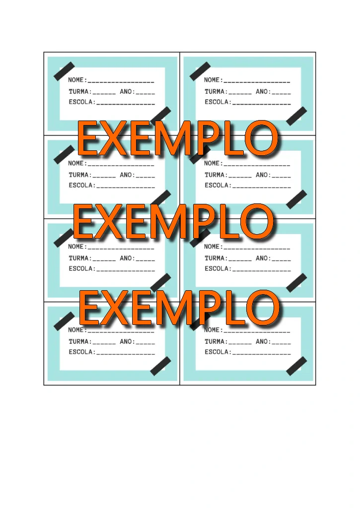 Etiquetas Escolares para Imprimir - Imagem 10