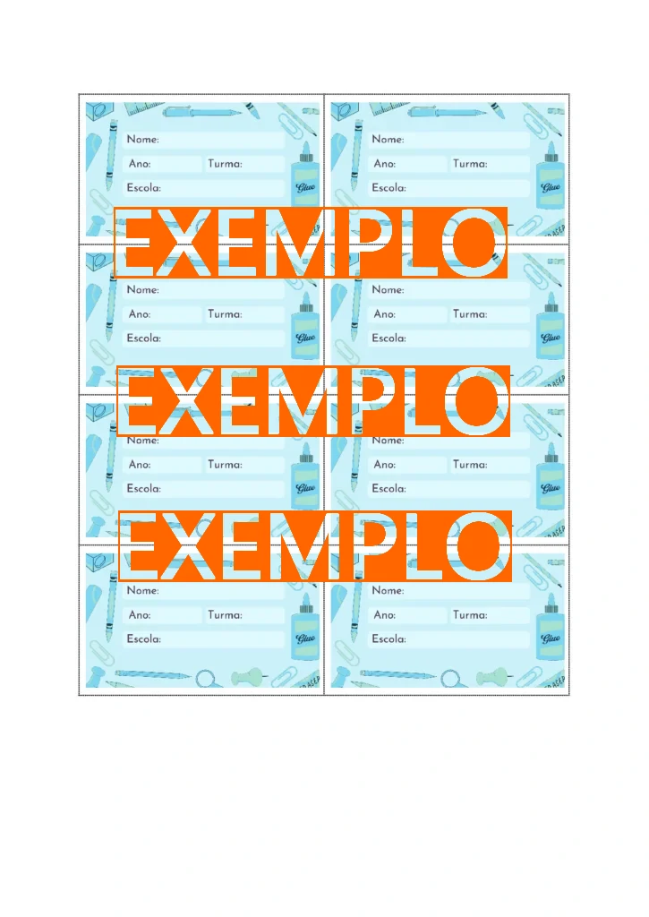 Etiquetas Escolares para Imprimir - Imagem 9