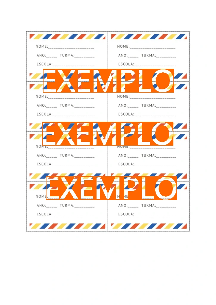 Etiquetas Escolares para Imprimir - Imagem 8