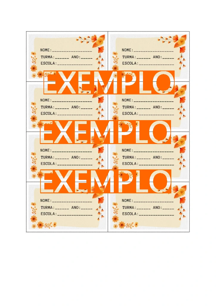 Etiquetas Escolares para Imprimir - Imagem 7
