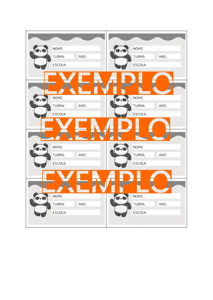 Etiquetas Escolares para Imprimir