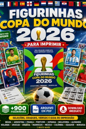 Figurinhas da Copa do Mundo 2026 para Imprimir – Kit Completo com +980 Figurinhas