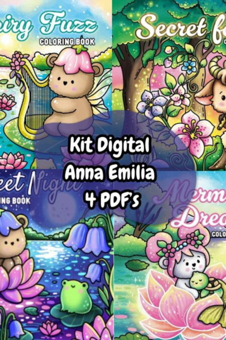 Kit Digital Anna Emilia 4 Livros Famosos em pdf para Colorir