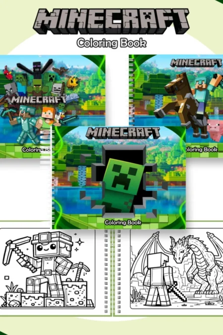 Livro de Colorir Minecraft - 50 Desenhos para Imprimir em pdf