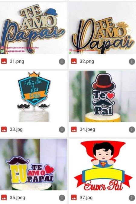 50 Topos de Bolo Dia dos Pais - Arquivo Digital