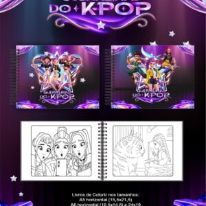 Arquivo Digital Livro de Colorir Guerreiras do K-Pop Colorir 2026 - Pamella Vieira