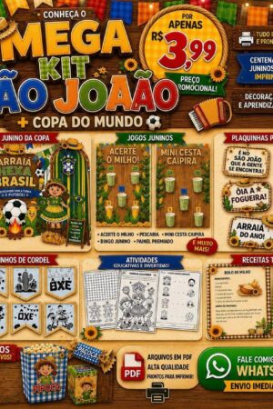 Arquivo Digital Mega Kit São Joaão + Copa Do Mundo