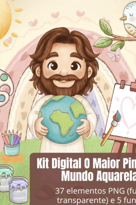 Kit Digital o Maior Pintor do Mundo - Aquarela (37 Elementos
