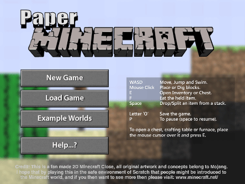 Paper Minecraft v11.3 (Minecraft 2D)