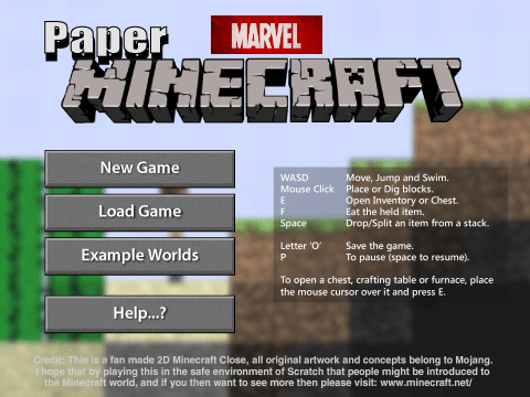 Paper Minecraft v11.3 Marvel Edition - Jogos Online