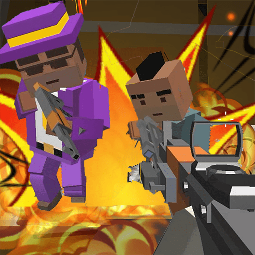 GunGame shooting warfare: blocky gangster