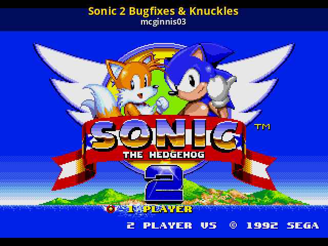 Sonic 2 Bugfixes & Knuckles v3