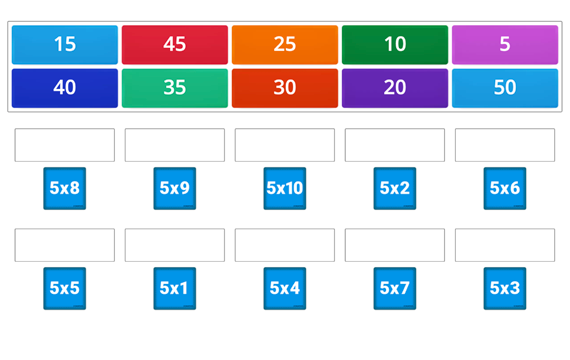 Jogo Tabuada Multiplicação (5) Combinação