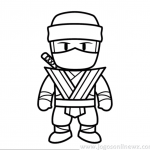 DESENHO do NINJA KAI do STUMBLE GUYS para Colorir