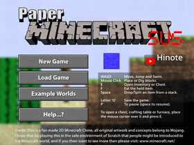 Paper Minecraft Sus (Minecraft 2D) - Jogos Online