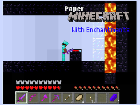 Paper Minecraft with enchantments - Jogos Online