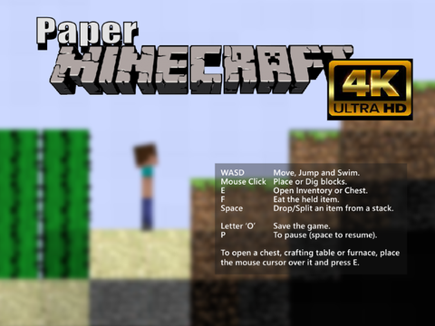 4k Paper Minecraft - Jogos Online