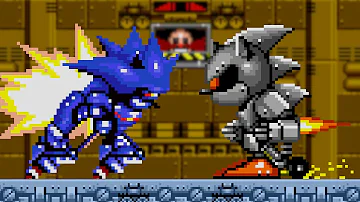 Super Mecha Sonic Vs Silver Sonic And Silver Tails