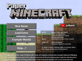 Paper Minecraft v11.7 (Minecraft 2D) - Jogos Online