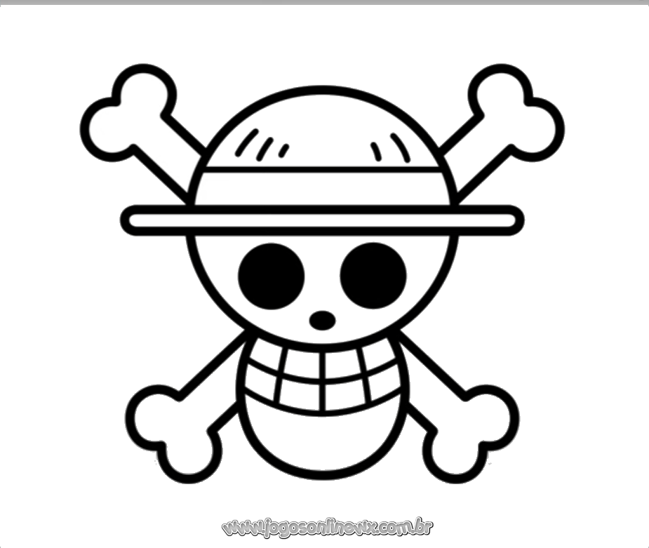 LOGO do ONE PIECE para Colorir