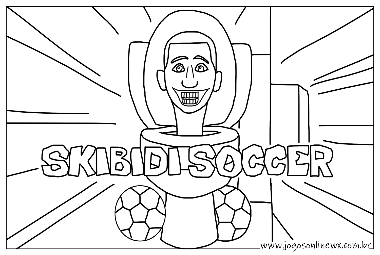 Free Skibidi Toilet Soccer para Colorir