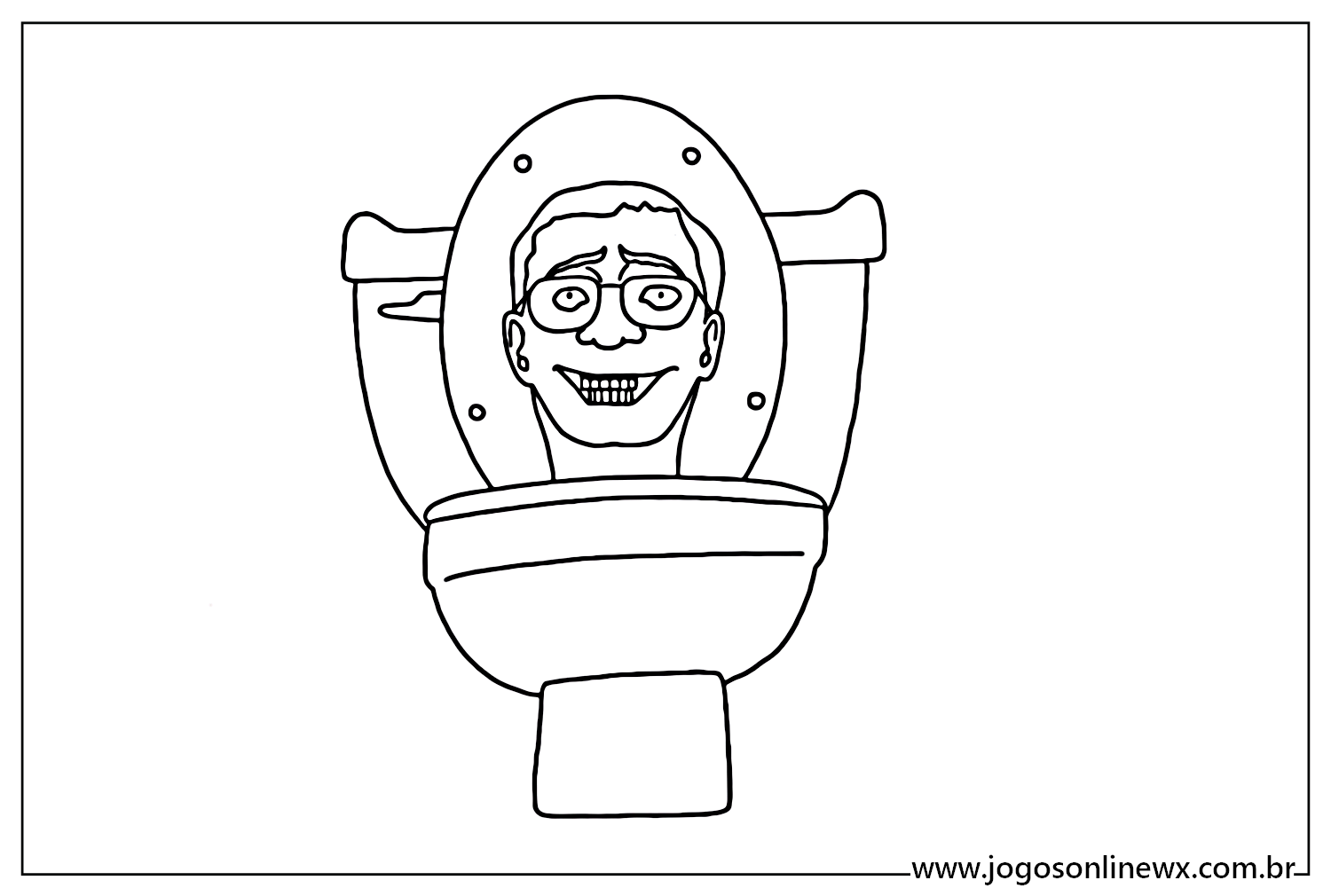 Skibidi Toilet Eye Glass Coloring